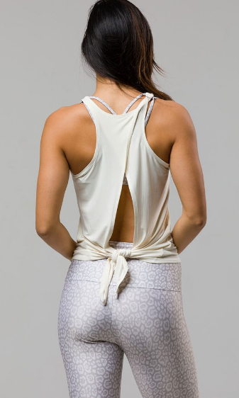 Image Title Onzie Tie Back Tank - Ivory